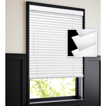 2" Real Wood Blinds, White Wood Blinds, Cordless Room Darkening Blinds for Windows - Actual Blinds Size: 20 3/4'' W x 60'' H, Basswood - White