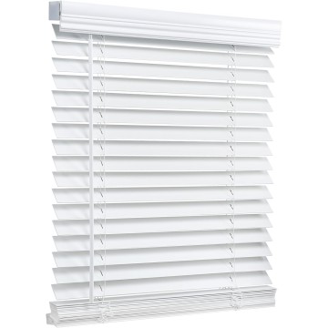 2" Real Wood Blinds, White Wood Blinds, Cordless Room Darkening Blinds for Windows - Actual Blinds, Basswood - White